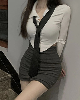 넥타이 비서 코스프레 의상 슬림핏 클럽 이벤트속옷